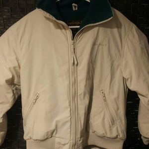 Woman's Eddie Bauer Tan Fleece lined Nylon Jacket